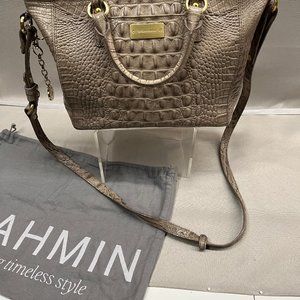 Brahmin Grey Croc handbag